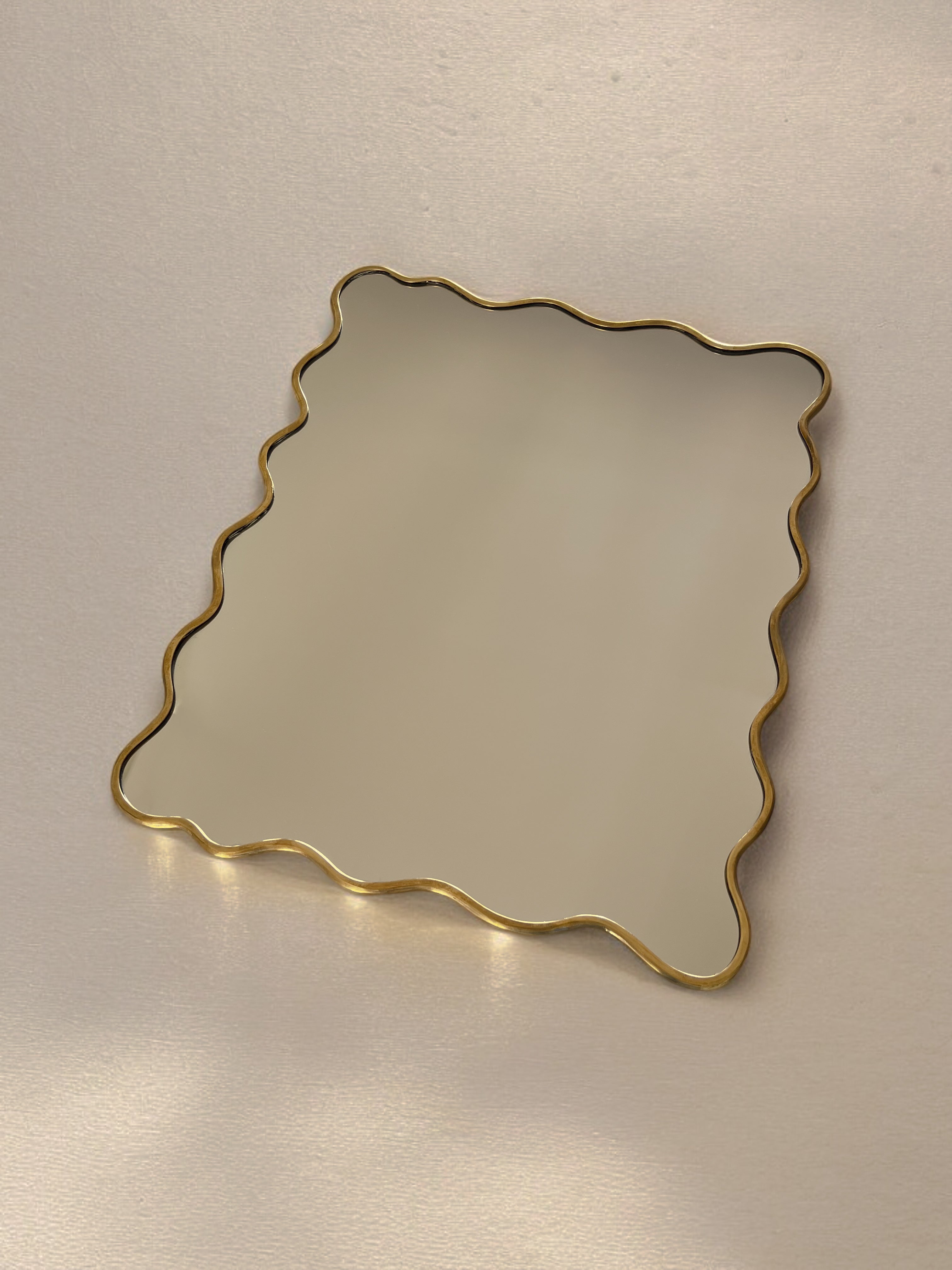 Milano Mirror - Brass Wavy Mirror