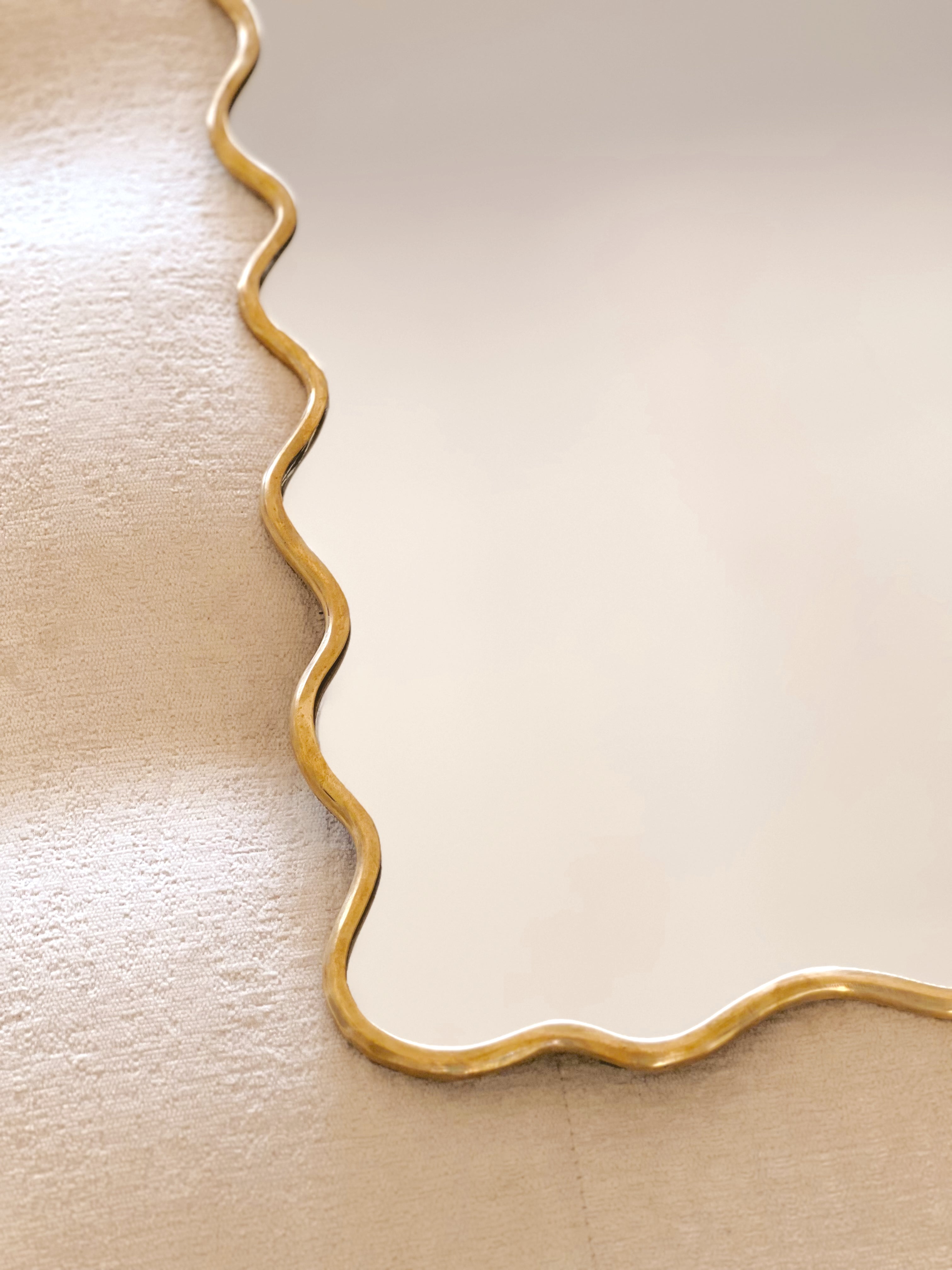 Milano Mirror - Brass Wavy Mirror