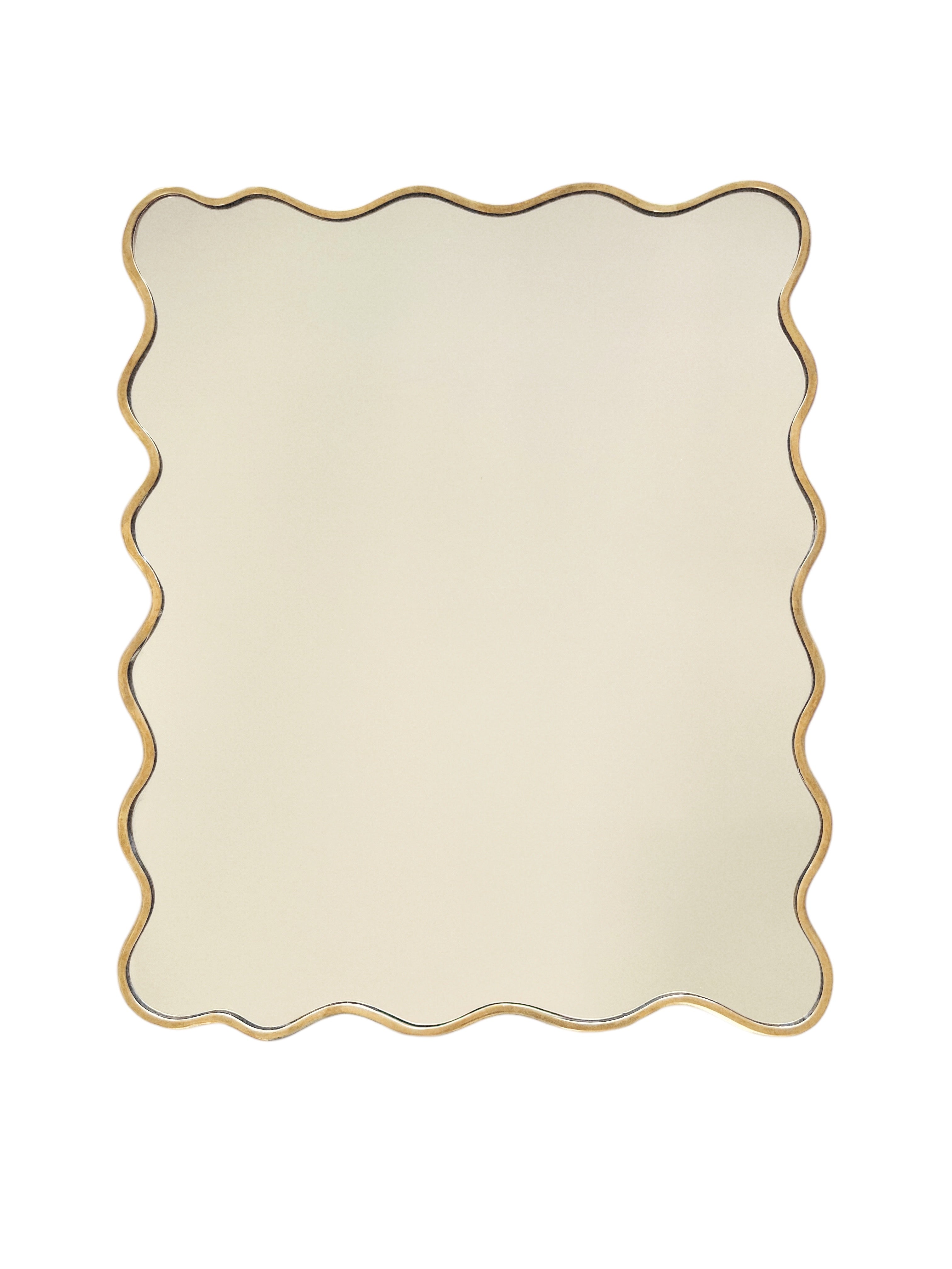 Milano Mirror - Brass Wavy Mirror