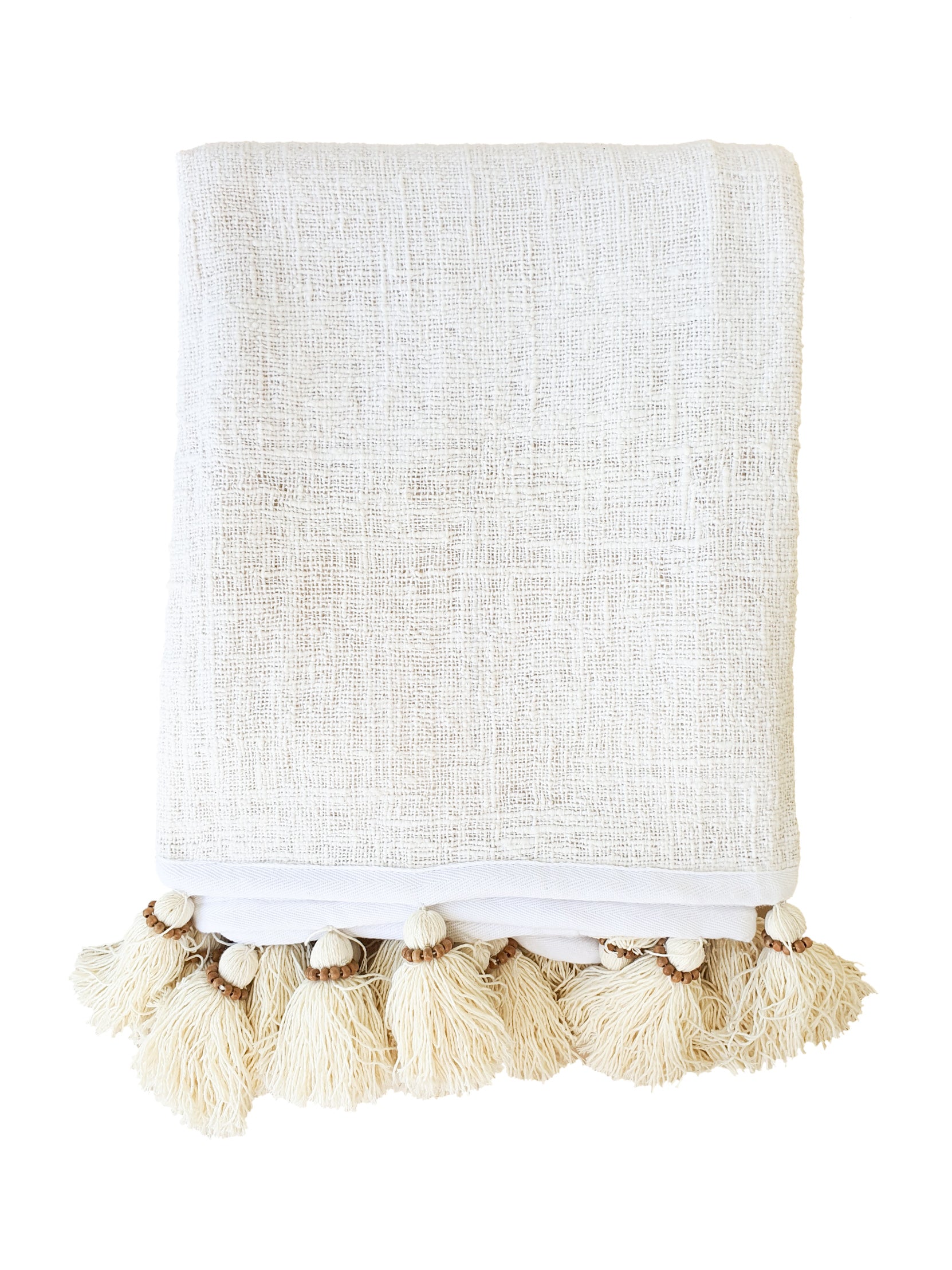 Villa | Luxe Cotton Blanket - Bone