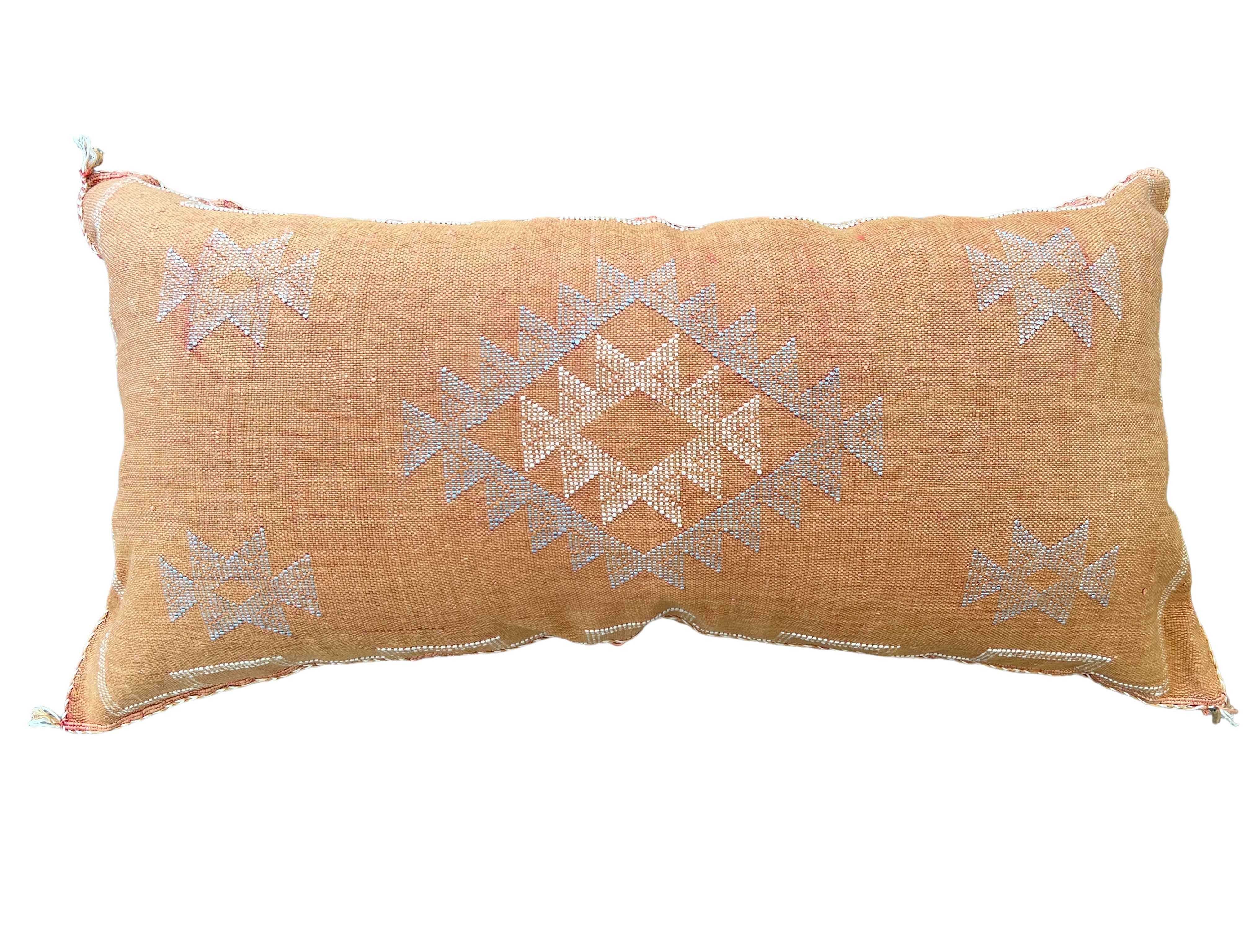 Moroccan Cactus Silk Lumbar 50x95cm  | Terracotta